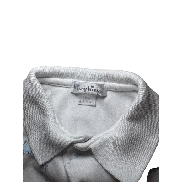 Kissy Kissy Baby Boys Dinosaur Print Romper One Piece 3-6 Months Pima Cotton - Picture 3 of 5